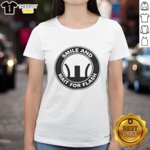 Top Smile and Wait for Flash Logo Ladies Tee in vibrant colors, perfect for casual wear and showcasing fun style.
