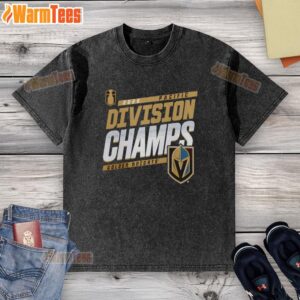 Awesome Vegas Golden Knights Division Champions 2026 washed t-shirt featuring bold team graphics and a comfortable fit.