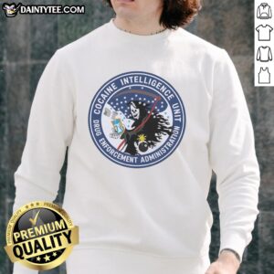 Nice Cocaine Intelligence Unit DEA sweatshirt showcasing a stylish design for drug enforcement enthusiasts.