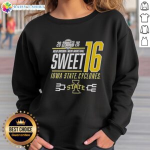 Awesome Iowa State Cyclones 2026 NCAA DI March Madness Sweet 16 sweatshirt in vibrant colors, perfect for fans.
