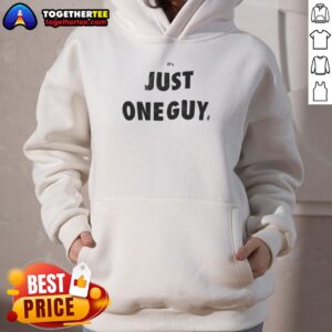 Awesome It's Just One Guy Hoodie in vibrant colors, showcasing a unique design perfect for casual wear.