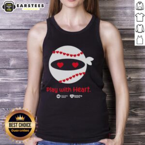 Official Pitching Ninja Play With Heart Tank Top in vibrant colors, perfect for baseball enthusiasts and training sessions.