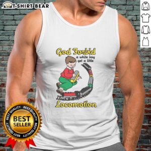 Official God Forbid A White Boy Get A Little Locomotion Tank Top featuring bold graphic design and trendy casual style.