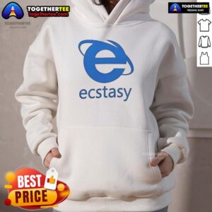 Top Ecstasy Logo Parody Hoodie featuring a playful twist on the iconic design, perfect for casual streetwear style.