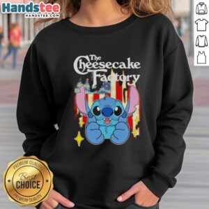Alt Text: Cozy USA flag sweatshirt from Nice Stitch, inspired by The Cheesecake Factory, perfect for casual wear.