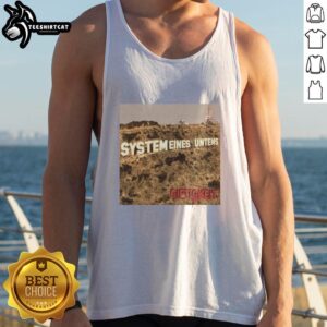 Nice System Eines Untens Toxicity album cover tank top featuring vibrant artwork and bold graphics for music fans.