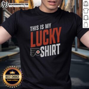 Nice Philadelphia Flyers 'This Is My Lucky' T-Shirt featuring team colors and logo, perfect for fans and game day attire.
