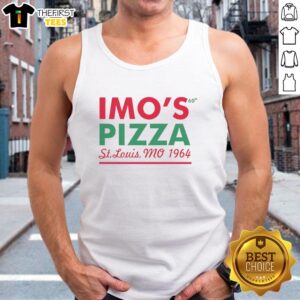 Vintage Good Imo's Pizza tank top from 1964, featuring St. Louis, MO design, perfect for pizza lovers and collectors.