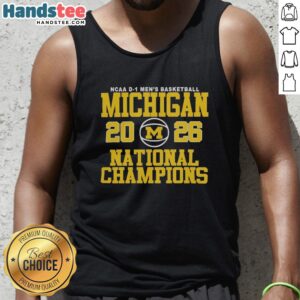 Men's Basketball 2025-2026 National Champions Tank Top from Nice Michigan, featuring bold graphics and vibrant colors.