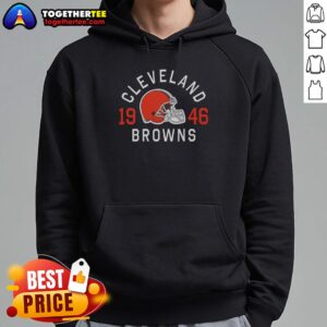 Hot Cleveland Browns Heritage Print Hoodie featuring team colors and logo, perfect for fans and cozy wear.