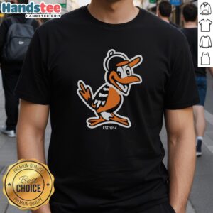 Alt Text: Nice Zay Flowers wearing Baltimore Orioles Mascot Est 1954 T-Shirt, showcasing team spirit and style.
