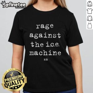 Stylish Hot Rage Against The Ice Machine NM Ladies Tee in vibrant colors, perfect for casual outings and music fans.
