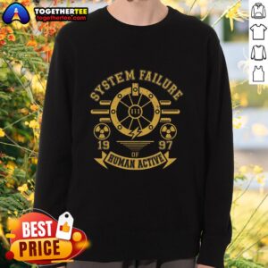 Nice System Failure 1997 sweatshirt featuring human action graphic design, perfect for casual streetwear style.