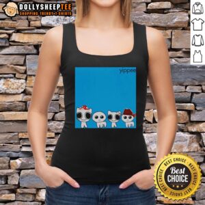 Premium Yippee Blue Album Cringey Tank Top featuring a vibrant design and soft fabric, perfect for casual wear.