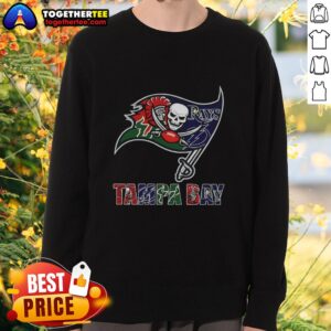 Awesome Tampa Bay Buccaneers NFL sweatshirt featuring bold team logo, perfect for fans and sports enthusiasts.