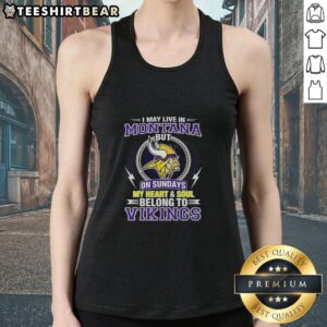 Pretty Minnesota Vikings tank top showcasing team pride, perfect for NFL fans living in Montana on game days.