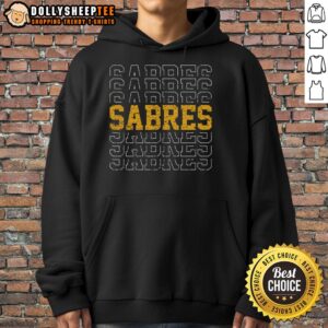 Alt Text: Vintage Nice Sabres hoodie in navy blue with bold logo, perfect for fans seeking stylish sportswear.