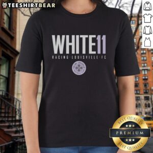 Good White 11 Racing Louisville FC Ladies Tee showcasing team logo and stylish design for female fans.