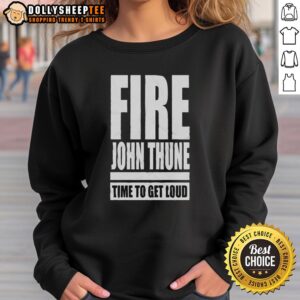 Vintage sweatshirt featuring 'Top Fire John Thune Anti Rhino' design, perfect for making a statement in style.