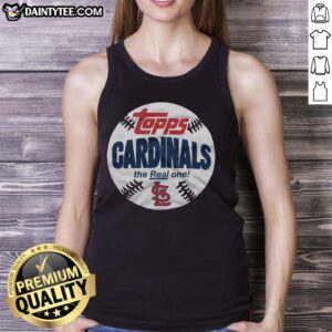 Original St. Louis Cardinals MLB X Topps Baseball tank top showcasing vibrant team colors and logo design.