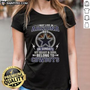 Good Dallas Cowboys NFL ladies tee, showcasing team pride for Cowboys fans living in Arizona on game days.