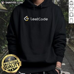 Official Leetcode logo hoodie in black, showcasing the iconic logo, perfect for coding enthusiasts and developers.