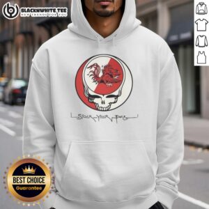 Good Spur Your Face hoodie featuring Grateful Dead and South Carolina Gamecocks design, perfect for fans and casual wear.
