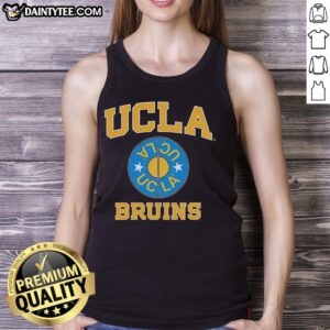 Premium UCLA Bruins Basketball 2026 logo retro tank top featuring vibrant colors and classic design.