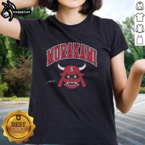 Alt Text: Original Murakami Southside Samurai Ladies Tee featuring vibrant artwork and stylish design for women's fashion.