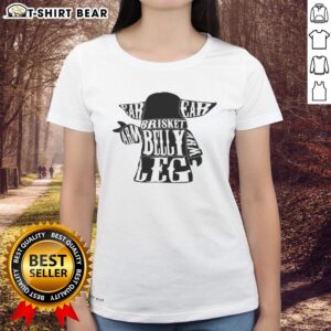 Nice Baby Yoda ESR Brisket Arm Belly Leg Ladies Tee featuring a playful Baby Yoda design for fans and casual wear.