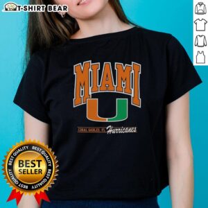 Top University of Miami Hurricanes Coral Gables FL ladies tee showcasing team spirit and style in vibrant colors.