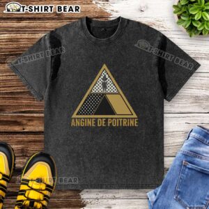 Top Angine de Poitrine washed t-shirt in a casual style, featuring soft fabric and trendy design for everyday wear.