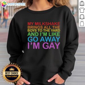 Vintage sweatshirt with 'My Milkshake Brings All The Boys' design, celebrating LGBT Pride Month.