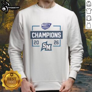 Alt Text: 2026 CCAA Golf Champions sweatshirt from Cal State San Marcos, celebrating the team's victory in stylish apparel.
