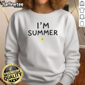 Alt Text: Awesome I'm Summer Sun Graphic Sweatshirt featuring vibrant sun design, perfect for warm weather style.