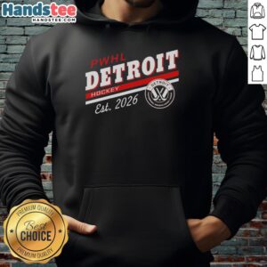 Premium Detroit Hockey hoodie for the 2026 Professional Women's Hockey League, showcasing team spirit and style.