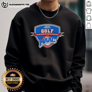 2026 Top MAAC Men's Golf Championship logo sweatshirt featuring vibrant colors and stylish design for golf fans.