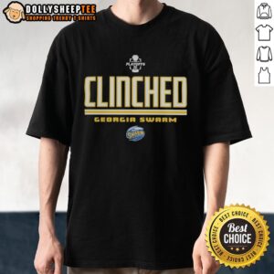 Original Georgia Swarm NLL 2026 Playoffs logo T-shirt showcasing team pride and style for lacrosse fans.