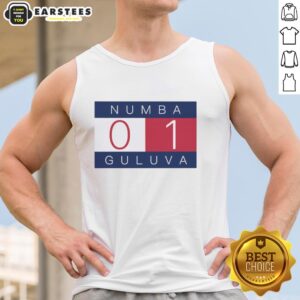 Hot Number One graphic Numba Gulava tank top featuring bold design and vibrant colors for stylish summer wear.