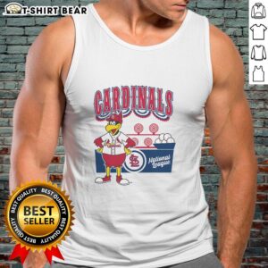 Top Mitchell & Ness Cream St. Louis Cardinals Step Back Up Tank Top featuring vintage logo design for baseball fans.
