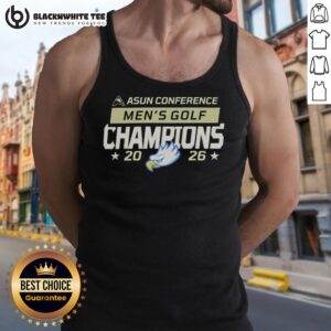 Awesome Florida Gulf Coast Eagles Men's Golf 2026 Champions tank top featuring team logo and vibrant colors.