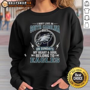 Official Philadelphia Eagles sweatshirt for fans in South Carolina, showcasing pride on Sundays with heart and soul.