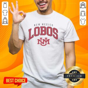 Alt Text: Premium New Mexico Lobos Classic Logo T-Shirt featuring vibrant team colors and iconic Lobos logo for fans.