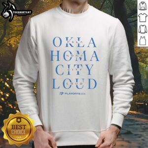 Pretty Oklahoma City Thunder playoffs 2026 sweatshirt, featuring bold team graphics and vibrant colors for fans.