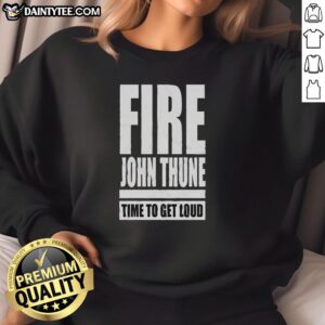 Vintage sweatshirt featuring 'Original Fire John Thune Anti Rhino' design, perfect for political activism and casual wear.