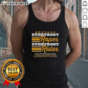 Buffalo Sabres hockey tank top featuring 'Everybody Ropes, Everybody Rides' design, perfect for fans and casual wear.