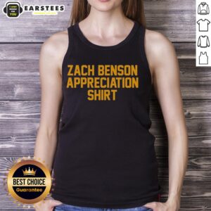 Premium Zach Benson Appreciation Buffalo Sabres tank top featuring vibrant team colors and stylish design for fans.