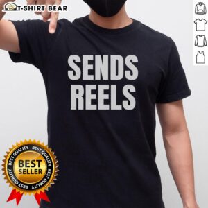 Nice Sends Reels T-Shirt featuring a vibrant design, perfect for casual wear and showcasing a love for fishing.