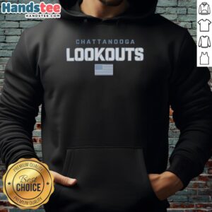 Chattanooga Lookouts Patriotic Spirit hoodie featuring American flag design, celebrating team pride since 1909.