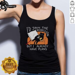 Lazy cat in a tank top lounging on the couch, embodying a humorous rebellion against productivity.